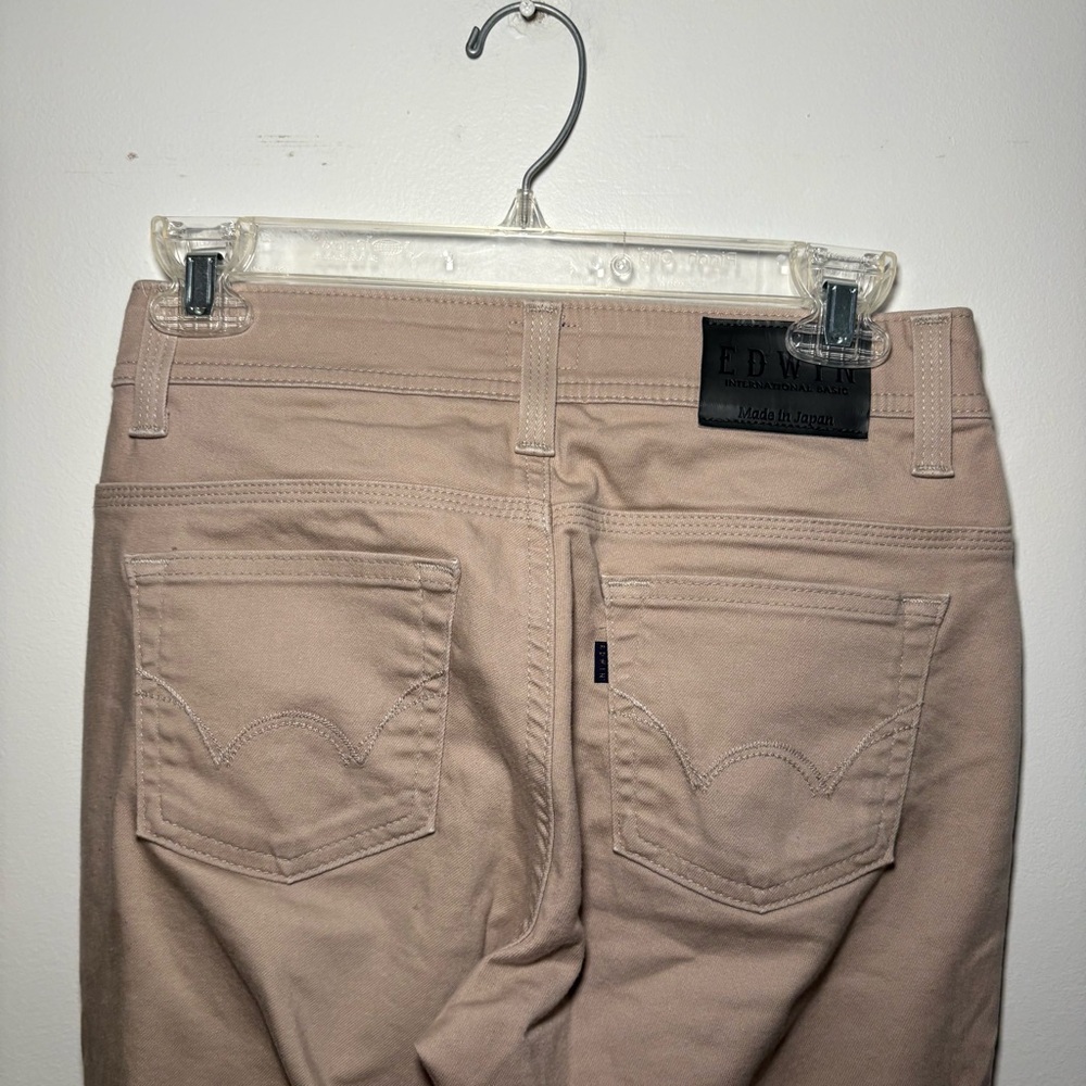 Edwin International Basic Jeans Size 27 Beige Kha… - image 6